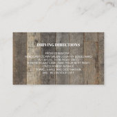 western land houtnerf schuur bruiloft richting informatiekaartje (Achterkant)