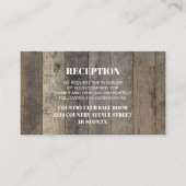 western land houtnerf schuur bruiloft richting informatiekaartje (Voorkant)