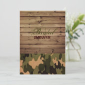 Western land Hunt is Over Camo vrijgezellenfeest Kaart (Staand voorkant)