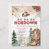 Western Land Kerst Hoedown Vakantie Party Kaart (Voorkant)