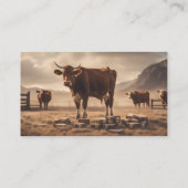 Western Land Koe Bull Visitekaartje (Achterkant)