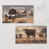 Western Land Koe Bull Visitekaartje (Voorkant / Achterkant)