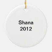 Western land "Line Dansende Cowgirl" Keramisch Ornament (Achterkant)