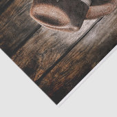 western land met bruine schuur en cowboylaarzen tissuepapier (Detail)