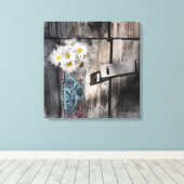 Western land met schuurhout canvas afdruk (Insitu (Houten vloer))