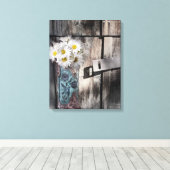 Western land met schuurhout canvas afdruk (Insitu (Houten vloer))