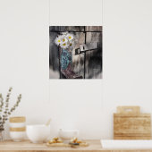 Western land met schuurhout poster (Keuken)
