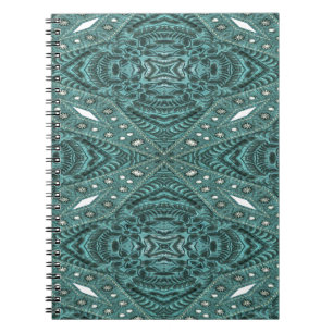 Western land mode Blauwgroen Turquoise Leather Notitieboek