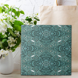 Western land mode Blauwgroen Turquoise Leather Tegeltje