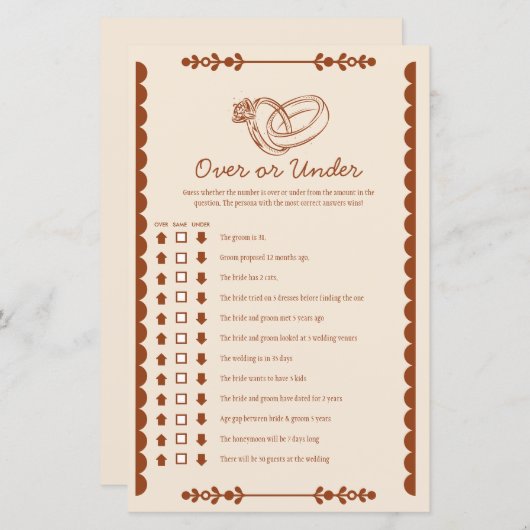 Western land over of onder bruidsspel (Voorkant / Achterkant)