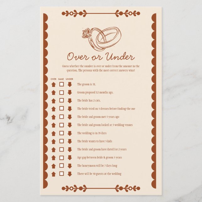 Western land over of onder bruidsspel (Voorkant)