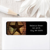 Western land Primitief Barn Wood Texas Star Etiket (Insitu)