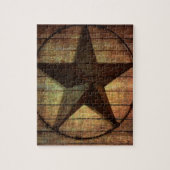 Western land Primitief Barn Wood Texas Star Legpuzzel (Verticaal)
