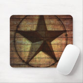 Western land Primitief Barn Wood Texas Star Muismat (Met muis)