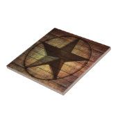 Western land Primitief Barn Wood Texas Star Tegeltje (Zijkant)