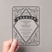  Western Land QR Code Rustieke Bruiloft Acryl Uitnodigingen (Insitu (Draagbaar))