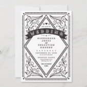 Western Land QR Code Rustieke Bruiloft Kaart (Voorkant)