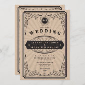 Western Land QR Code Rustieke Bruiloft Kaart (Voorkant / Achterkant)