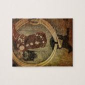 Western Land Rodeo cowboy Lasso Rope Legpuzzel (Horizontaal)