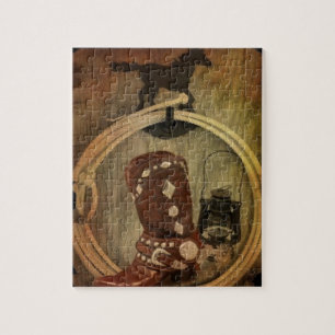 Western Land Rodeo cowboy Lasso Rope Legpuzzel