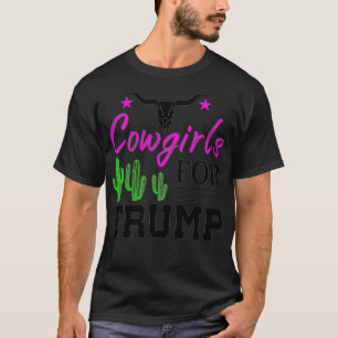 Western land Rodeo Cowgirl voor Trump T-shirt