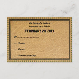 Western land Rodeo Wedding RSVP-kaarten RSVP Kaartje