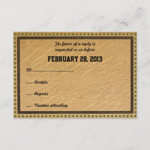 Western land Rodeo Wedding RSVP-kaarten RSVP Kaartje