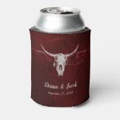 Western land Roestbolle schedel Bourgogne Textuur Blikjeskoeler (Blikje Achterkant)