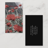 Western Land Rood Papaver Bloemist Aromatherapie Visitekaartje (Voorkant / Achterkant)