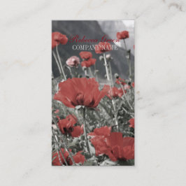 Western Land Rood Papaver Bloemist Aromatherapie Visitekaartje