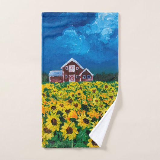 western land - roodbaars zomerzonnebloem handdoek (Handdoek)