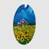 western land - roodbaars zomerzonnebloem ornament (voorkant)