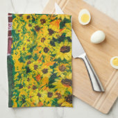 western land - roodbaars zomerzonnebloem theedoek (Quarter Fold)