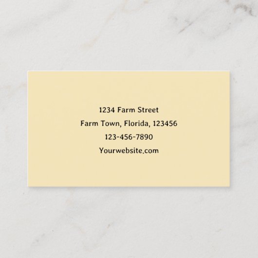 Western Land Rustiek Bruin Boerderij Wagon Visitekaartje (Achterkant)