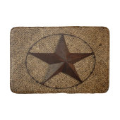 Western land rustieke burlap primitieve texasstar badmat (Voorkant)