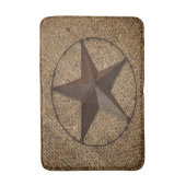 Western land rustieke burlap primitieve texasstar badmat (Voorkant Verticaal)