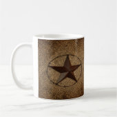 Western land rustieke burlap primitieve texasstar koffiemok (Links)