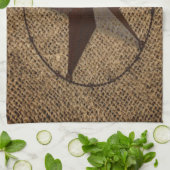 Western land rustieke burlap primitieve texasstar theedoek (Gevouwen)