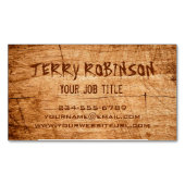 Western land Rustige gebroken houten korrels Magnetisch Visitekaartje (Voorkant)