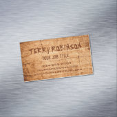 Western land Rustige gebroken houten korrels Magnetisch Visitekaartje (Voorbeeld)