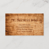Western land Rustige gebroken houten korrels Visitekaartje (Achterkant)