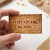 Western land Rustige gebroken houten korrels Visitekaartje