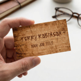 Western land Rustige gebroken houten korrels Visitekaartje