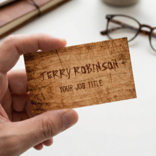 Western land Rustige gebroken houten korrels Visitekaartje