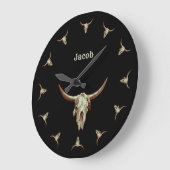 Western land Rustige stijl koe schedel Grote Klok (Hoek)