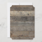 western land schuur hout rustieke Corporate Party Kaart (Achterkant)