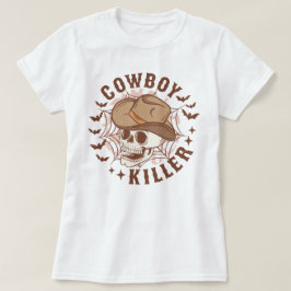 Western Land Skelet Cowboy Killer Halloween T-shirt