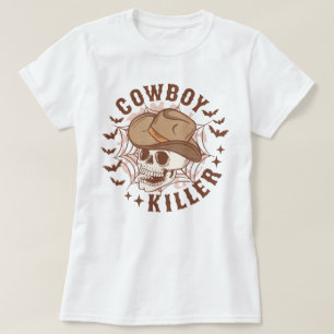 Western Land Skelet Cowboy Killer Halloween T-shirt