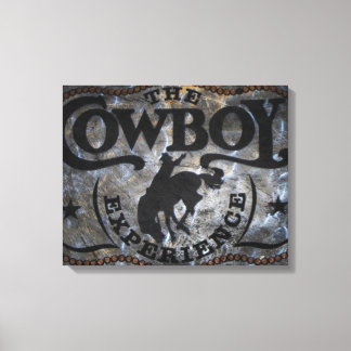 western land Stampede Horse cowboy rodeo Canvas Afdruk
