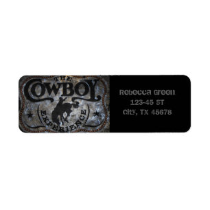 western land Stampede Horse cowboy rodeo Etiket